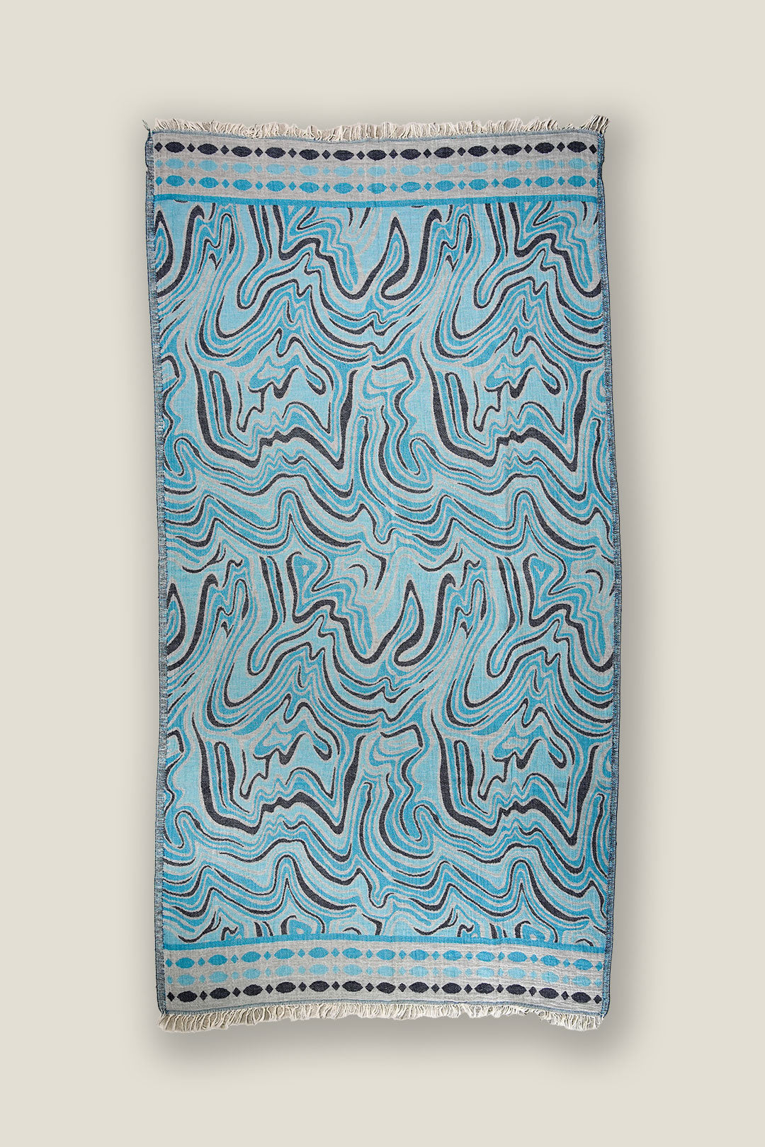 Colourful beach towel: soft, very durable, and the perfect weight to use as a towel, shawl, or blanket. Lightweight and quick-drying 100% Aegean, Egyptian, Turkish cotton.