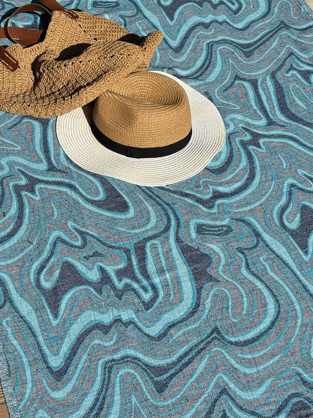 Colourful beach towel: soft, very durable, and the perfect weight to use as a towel, shawl, or blanket. Lightweight and quick-drying 100% Aegean, Egyptian, Turkish cotton.