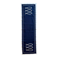 Trifin Azure Colored Table Runner 20x63”